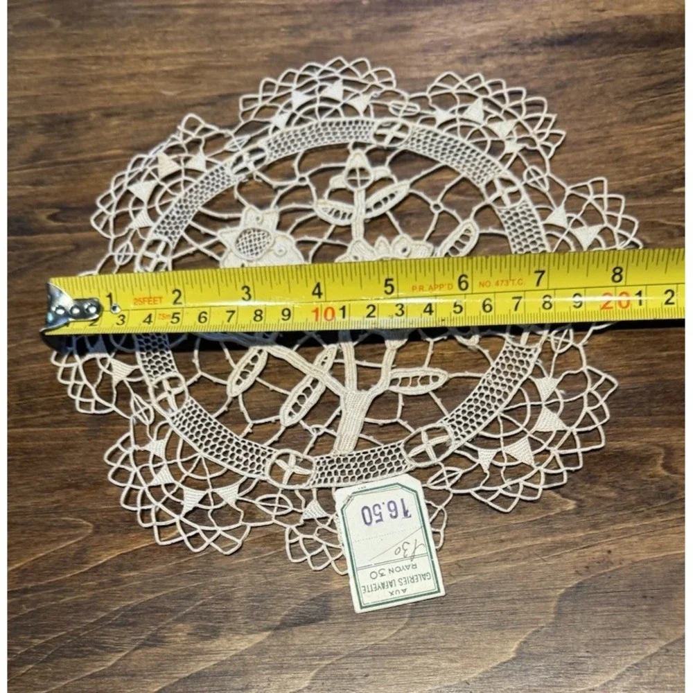 2 X Vintage Antique Pieces / Doilies Made In France New Tag